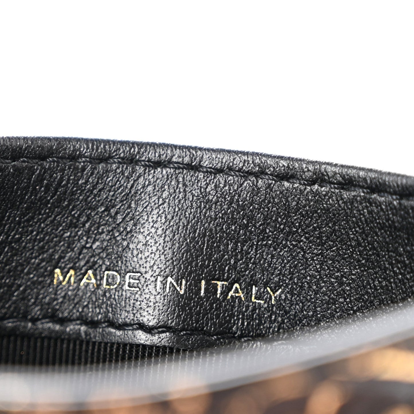 Calfskin Crocodile Embossed Graffiti 2.55 Cocodile Reissue Card Holder Black Gold