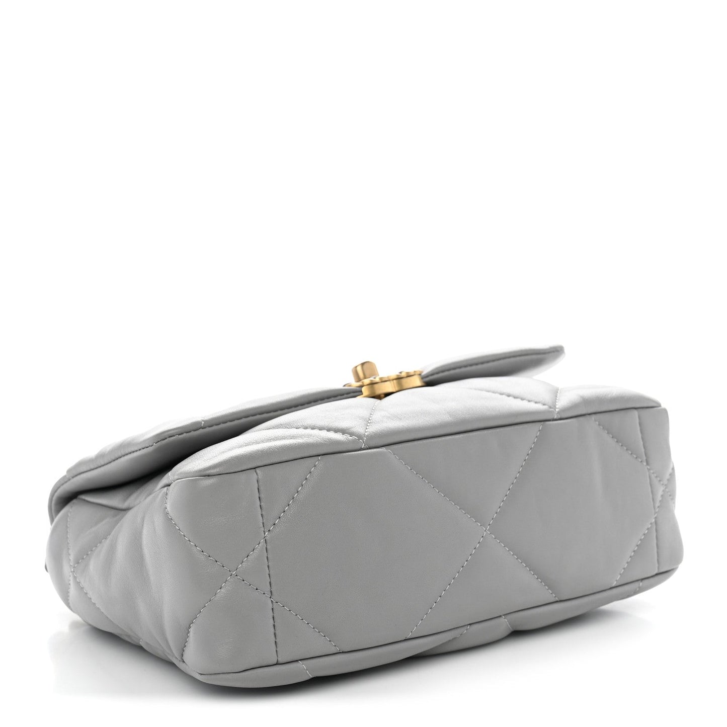 Lambskin Quilted Medium Chanel 19 Flap Grey