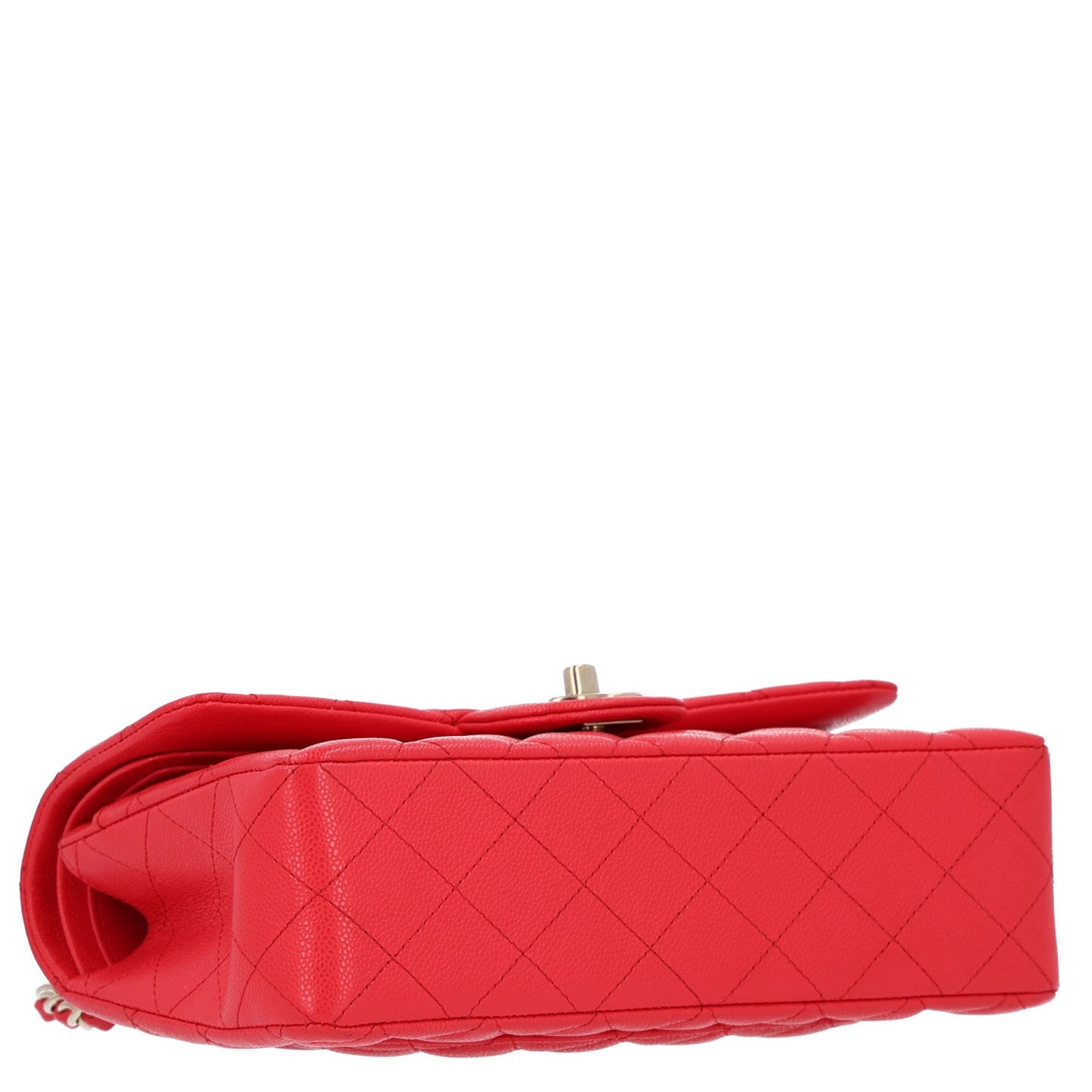 Caviar Quilted Small Double Flap Red