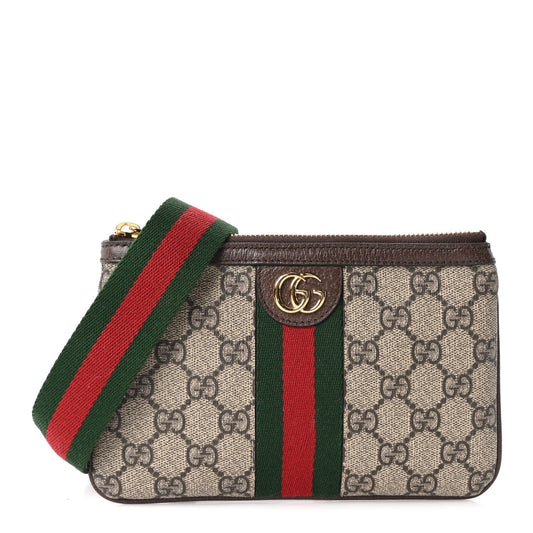 GG Supreme Monogram Web Ophidia Utility Belt Bag  85 34 Beige Ebony New Acero