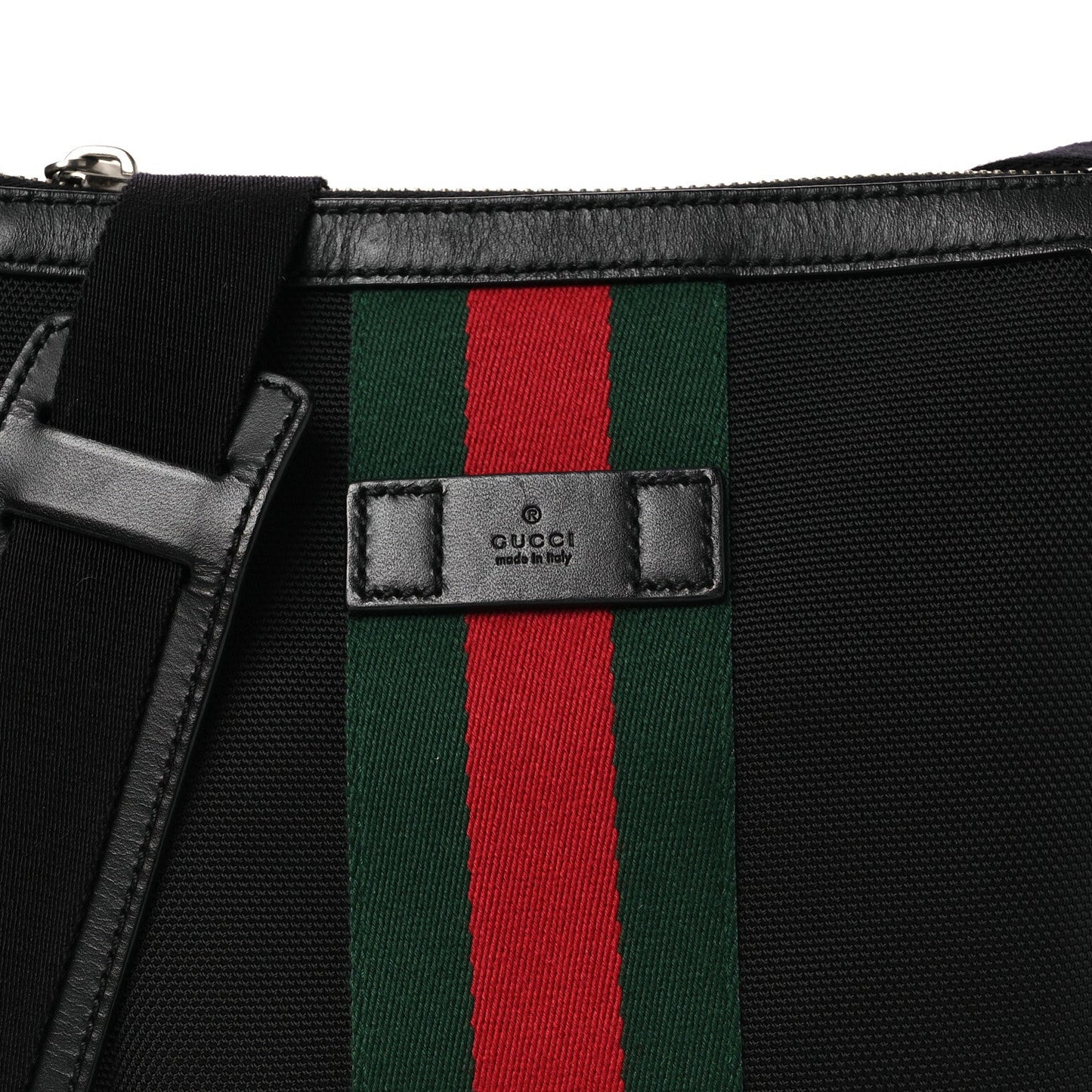Techno Canvas Web Messenger Bag Black
