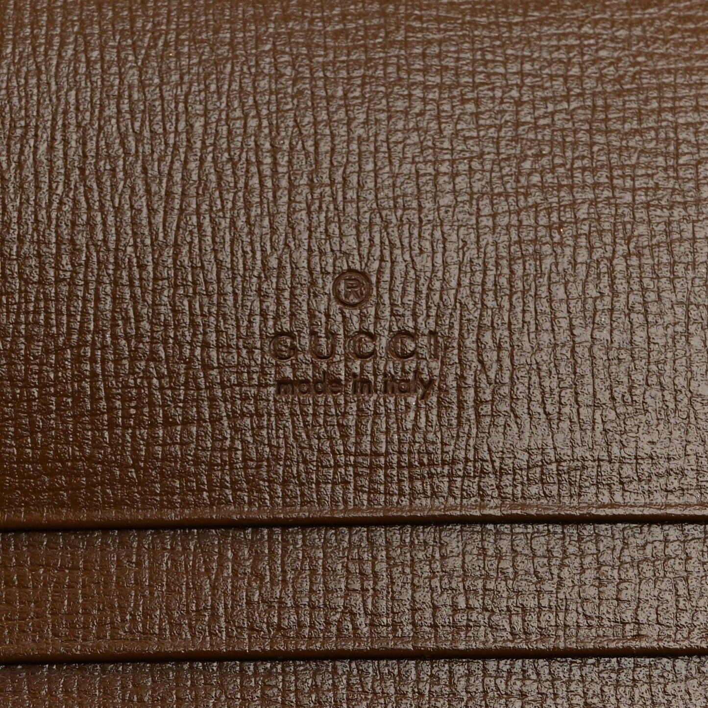 GG Supreme Monogram Textured Dollar Calfskin Web Jackie 1961 Card Case Beige Ebony Brown Sugar
