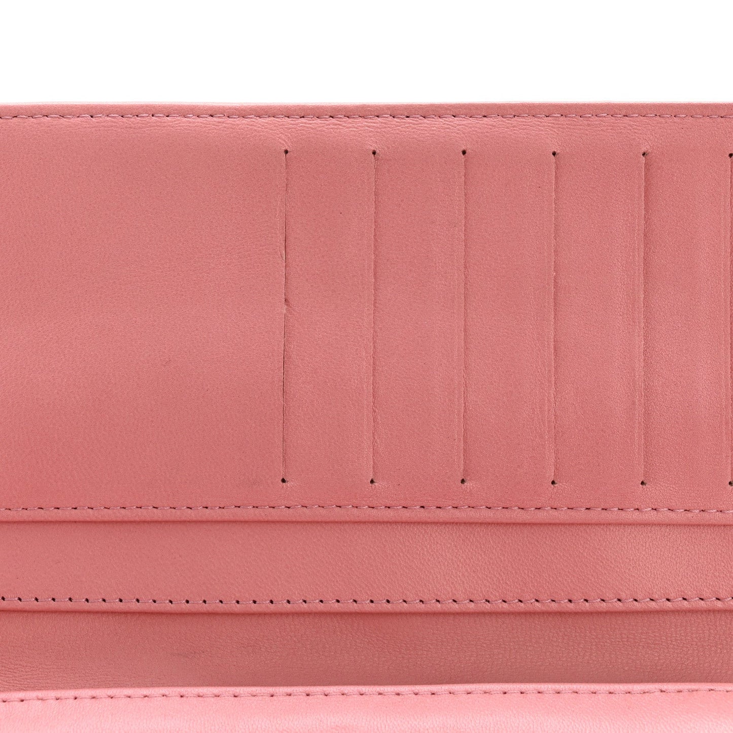 Lambskin Quilted Large Flap Wallet Pink