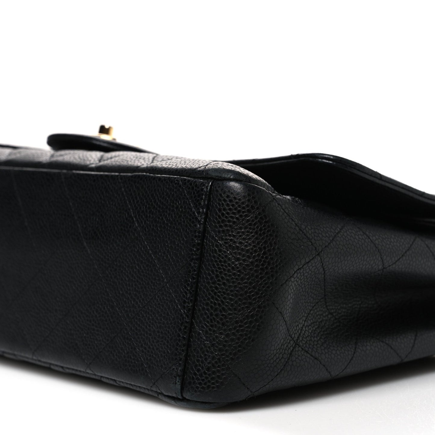 Caviar Quilted Maxi Double Flap Black