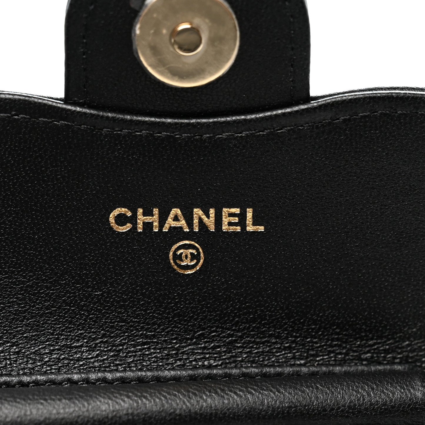 Lambskin Quilted Flap Clutch On Chain Black Beige
