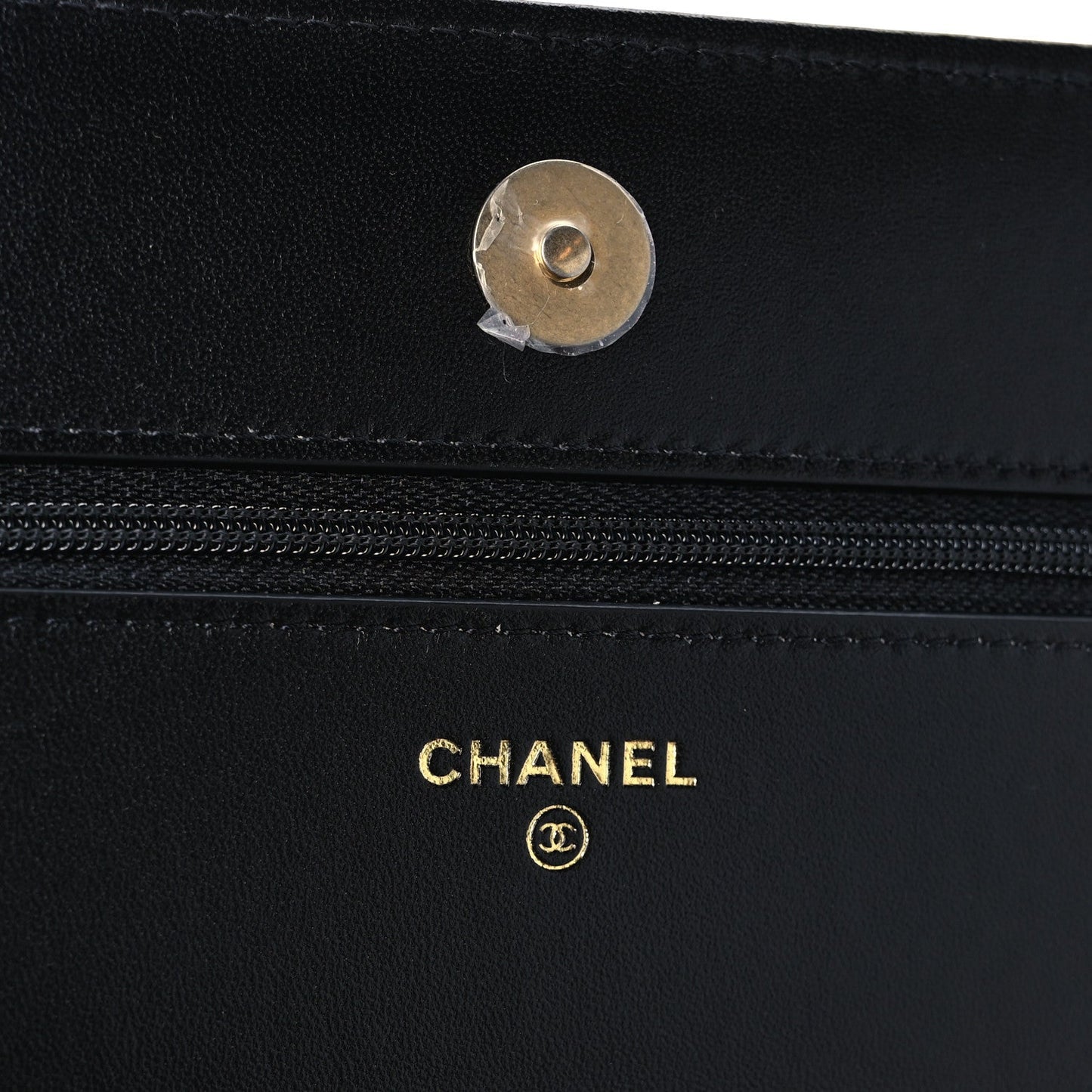 Lambskin Quilted Chanel 19 Wallet On Chain WOC Black