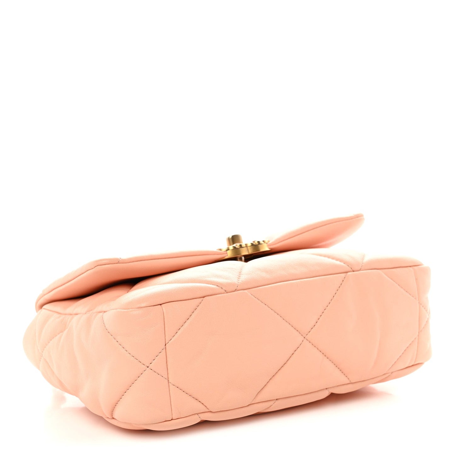 Goatskin Quilted Medium Chanel 19 Flap Light Pink