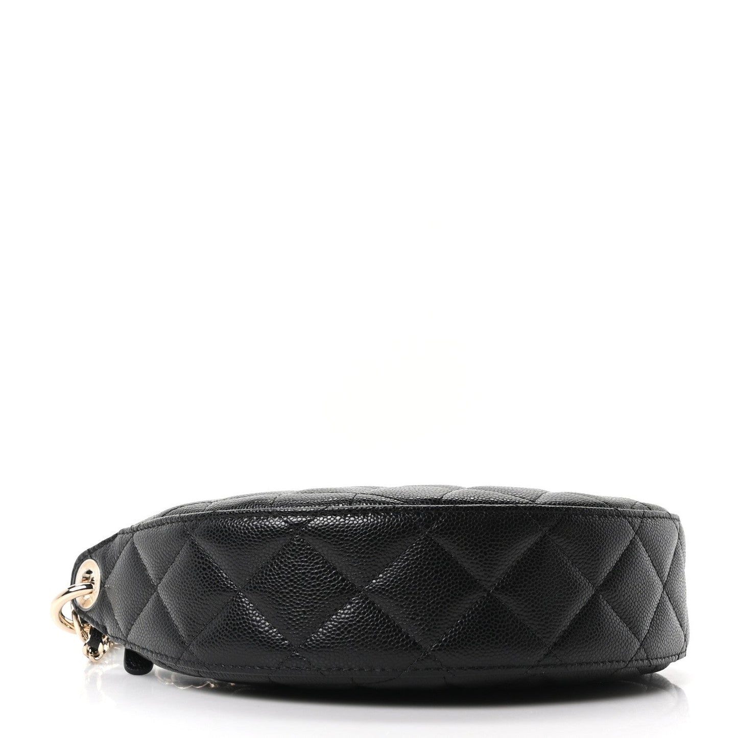Caviar Quilted Clutch With Chain Black