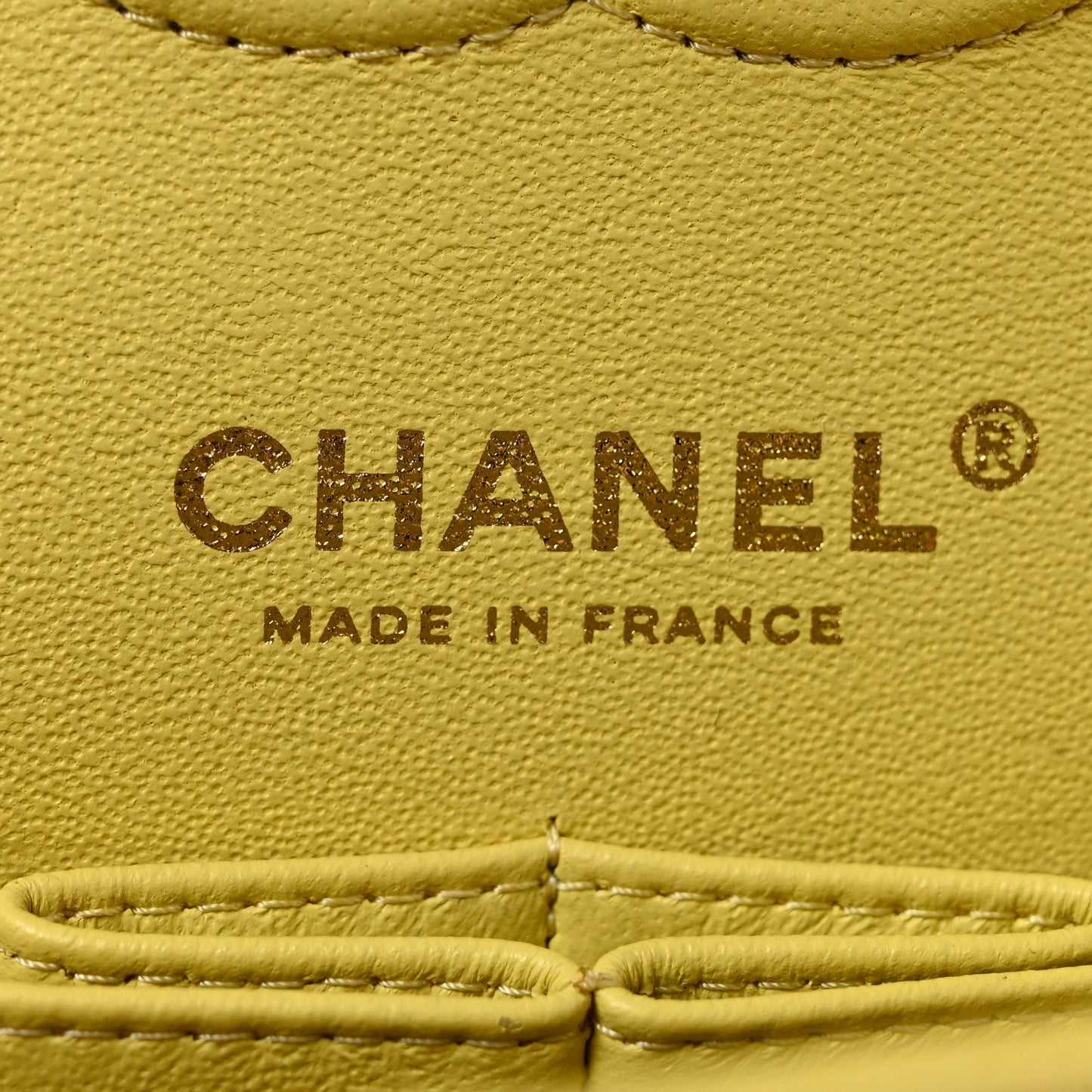 Caviar Quilted Small Double Flap Light Yellow
