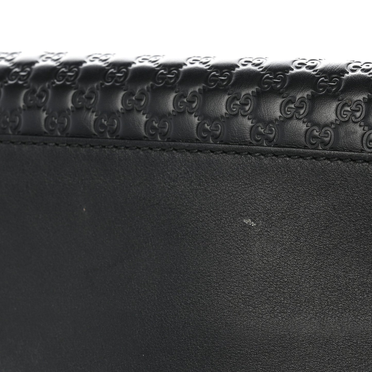 Soft Microguccissima Small Zippered Satchel Black