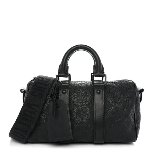 Monogram Taurillon Keepall Bandouliere 25 Black