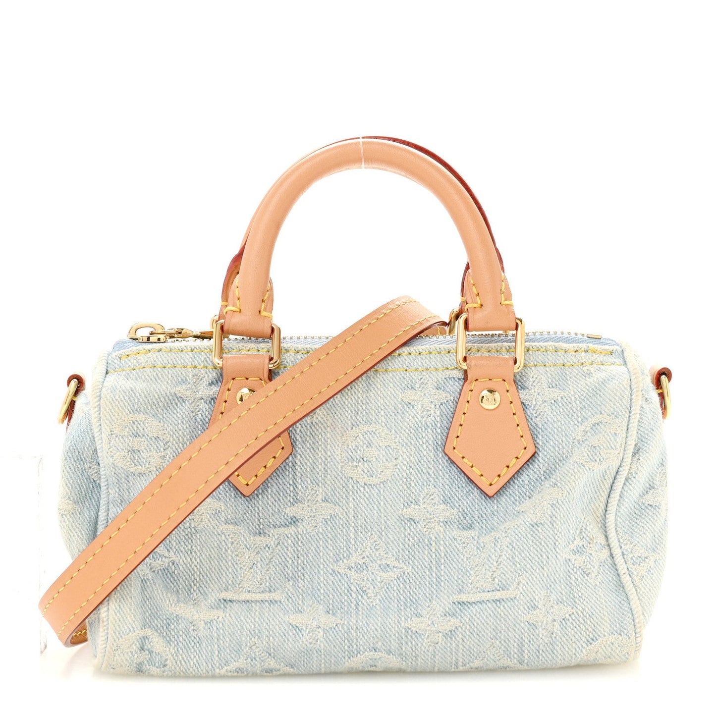 Monogram Denim Nano Speedy Sky Blue