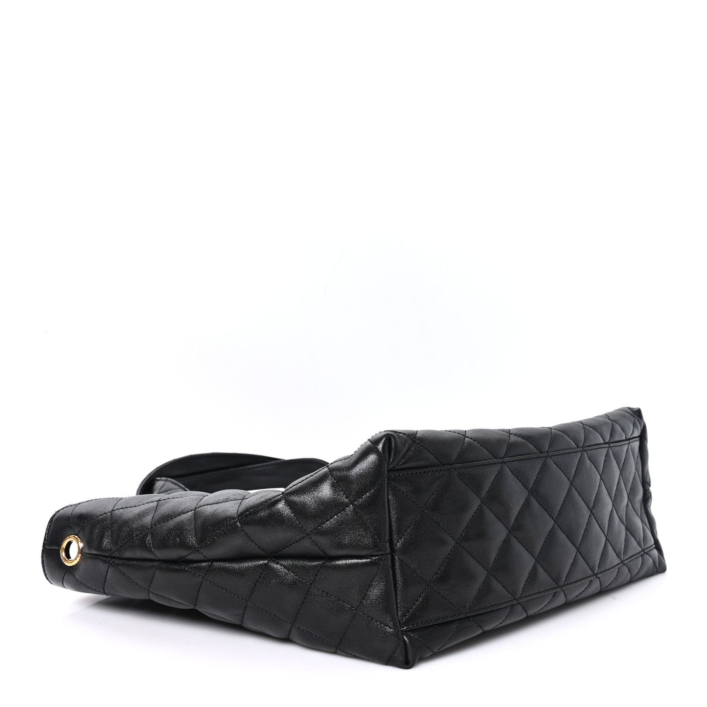 Lambskin Quilted Medium Icare Shopping Tote Black