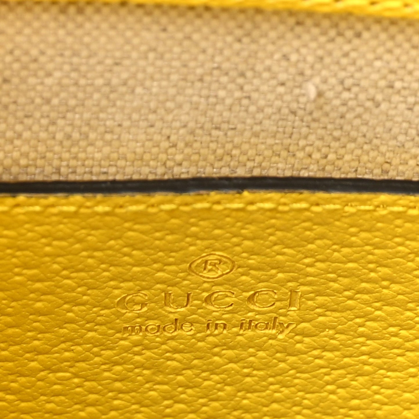 GG Supreme Monogram Textured Dollar Calfskin Heart Interlocking G Mini Vertical Tote Beige Ebony Harness Brown Yellow