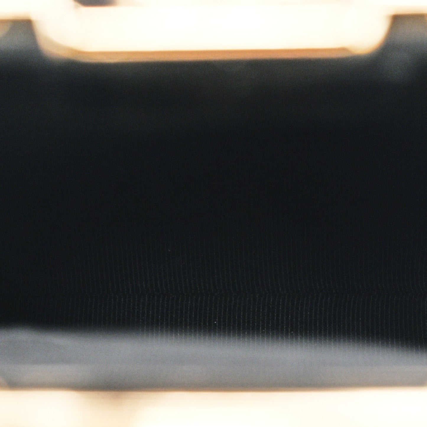 Shiny Aged Lambskin Quilted Kiss Lock Clutch With Chain Black
