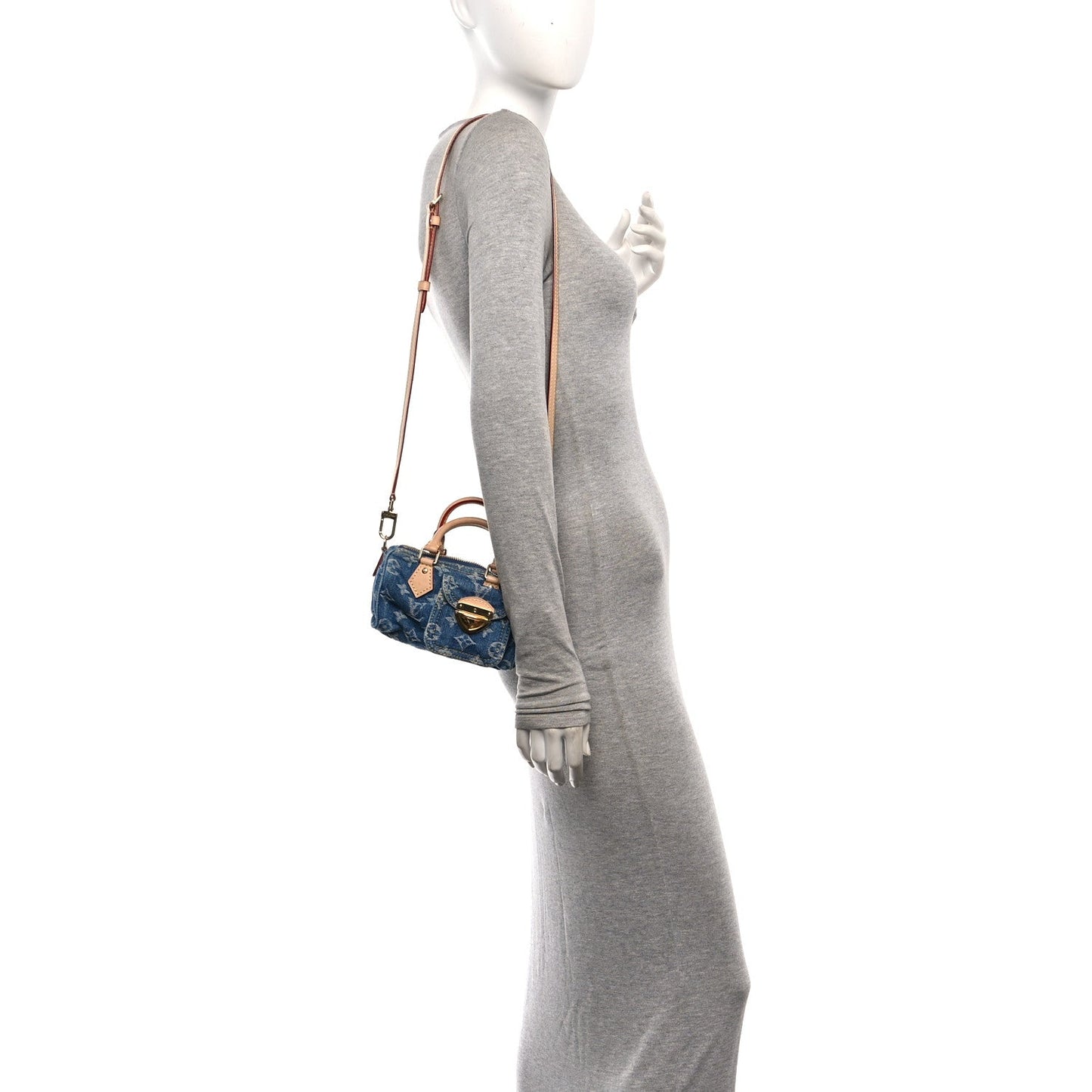 Monogram Denim Nano Speedy Blue