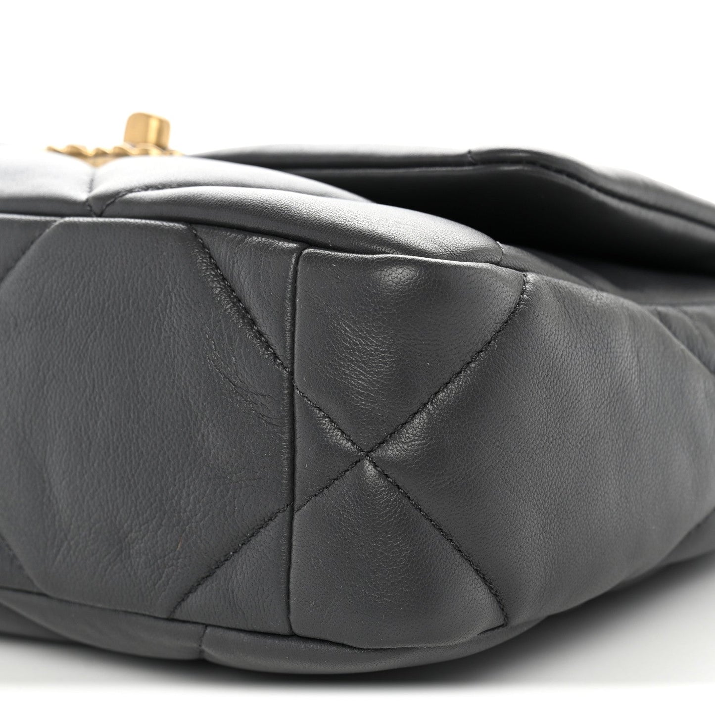 Lambskin Quilted Medium Chanel 19 Flap Dark Grey