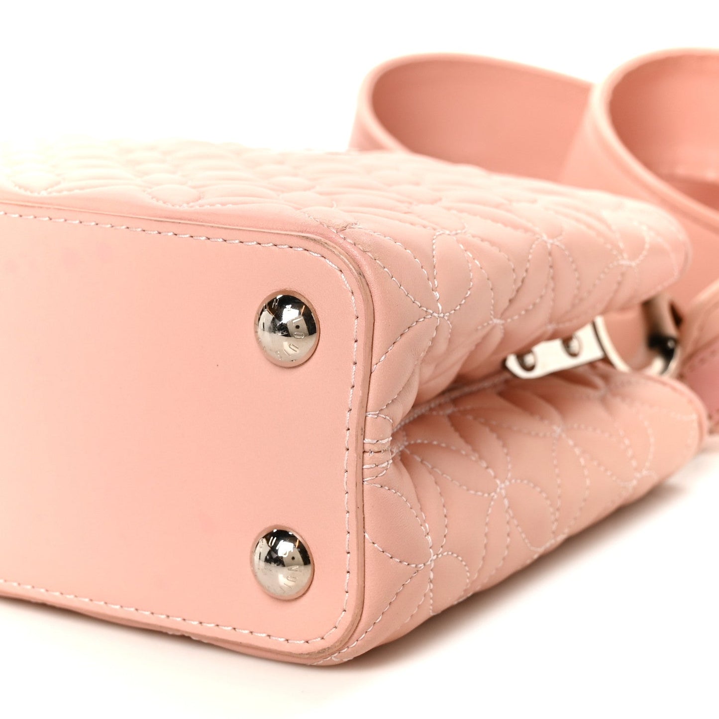 Lambskin Quilted Flower Capucines BB Pink