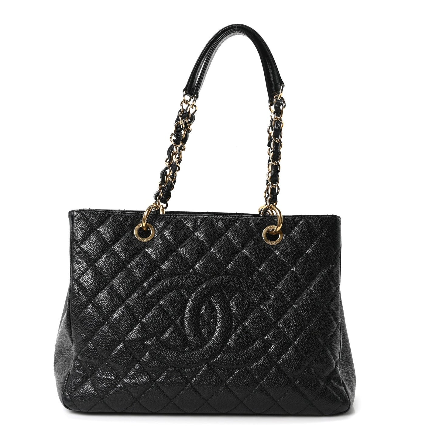Caviar Quilted Grand Shopping Tote GST Black