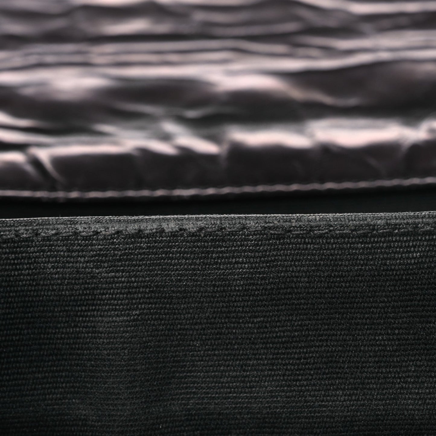 Glazed Calfskin Quilted Rita Top Handle Flap Black