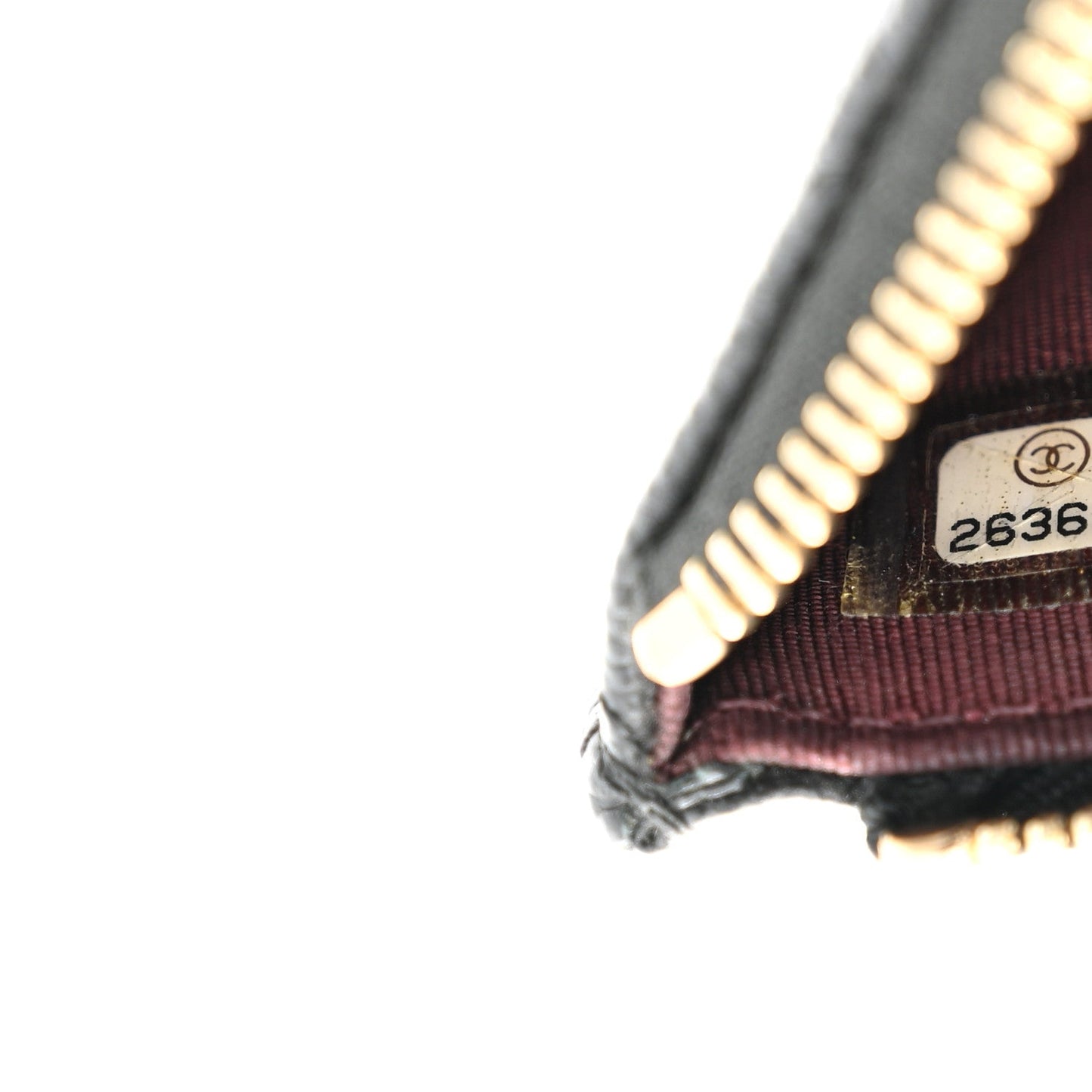 Caviar Quilted Classic Zip Pouch Black