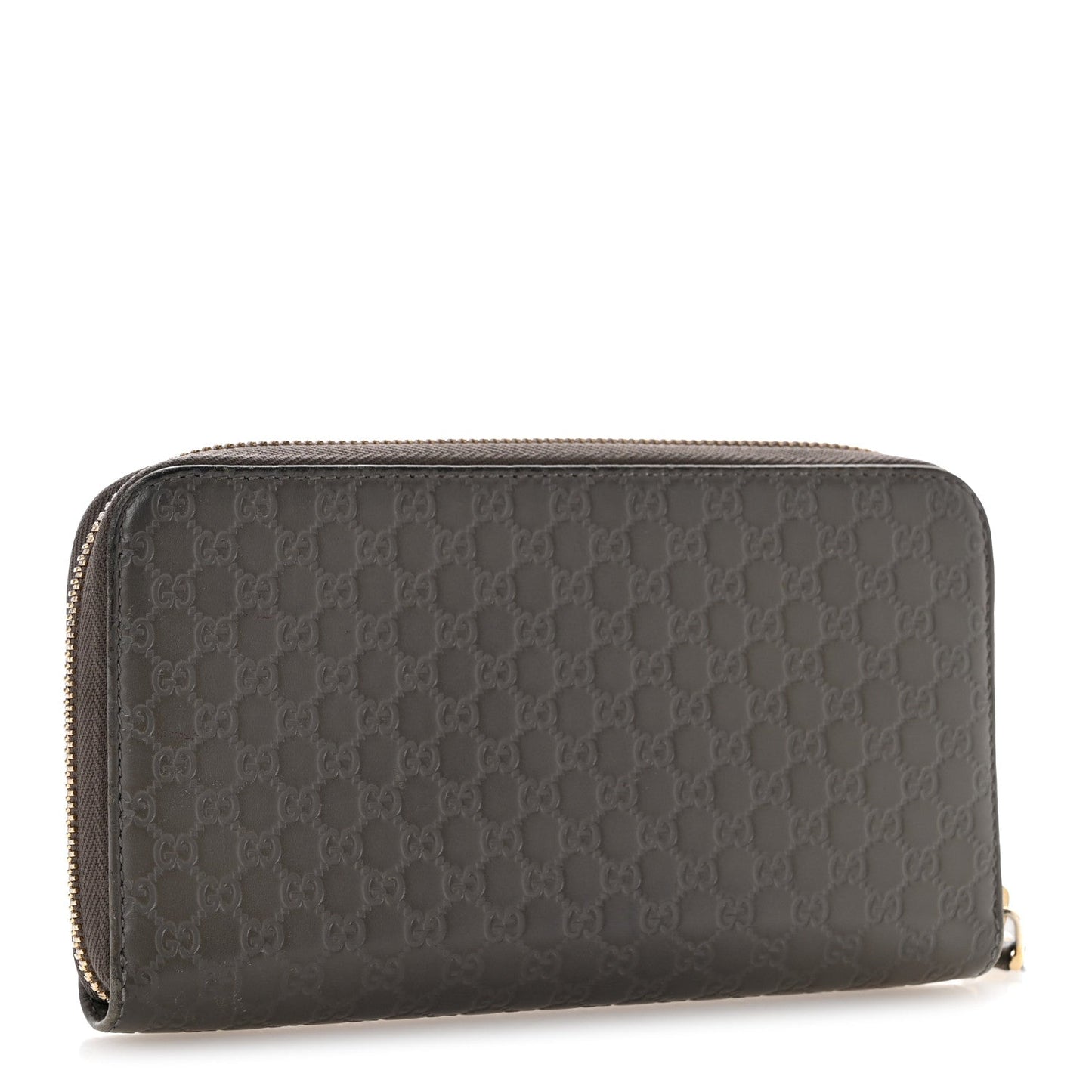Microguccissima Zip Around Wallet Grey