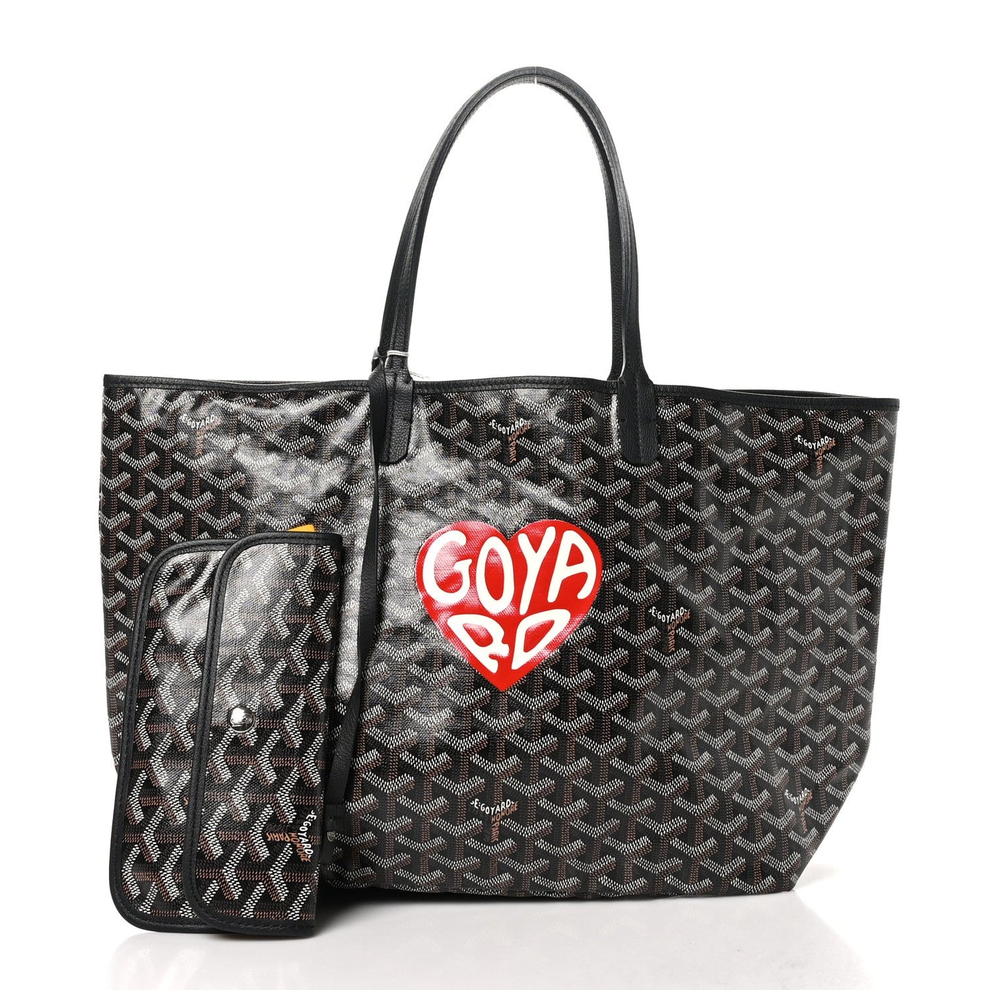 Goyardine Coeur Saint Louis PM Black
