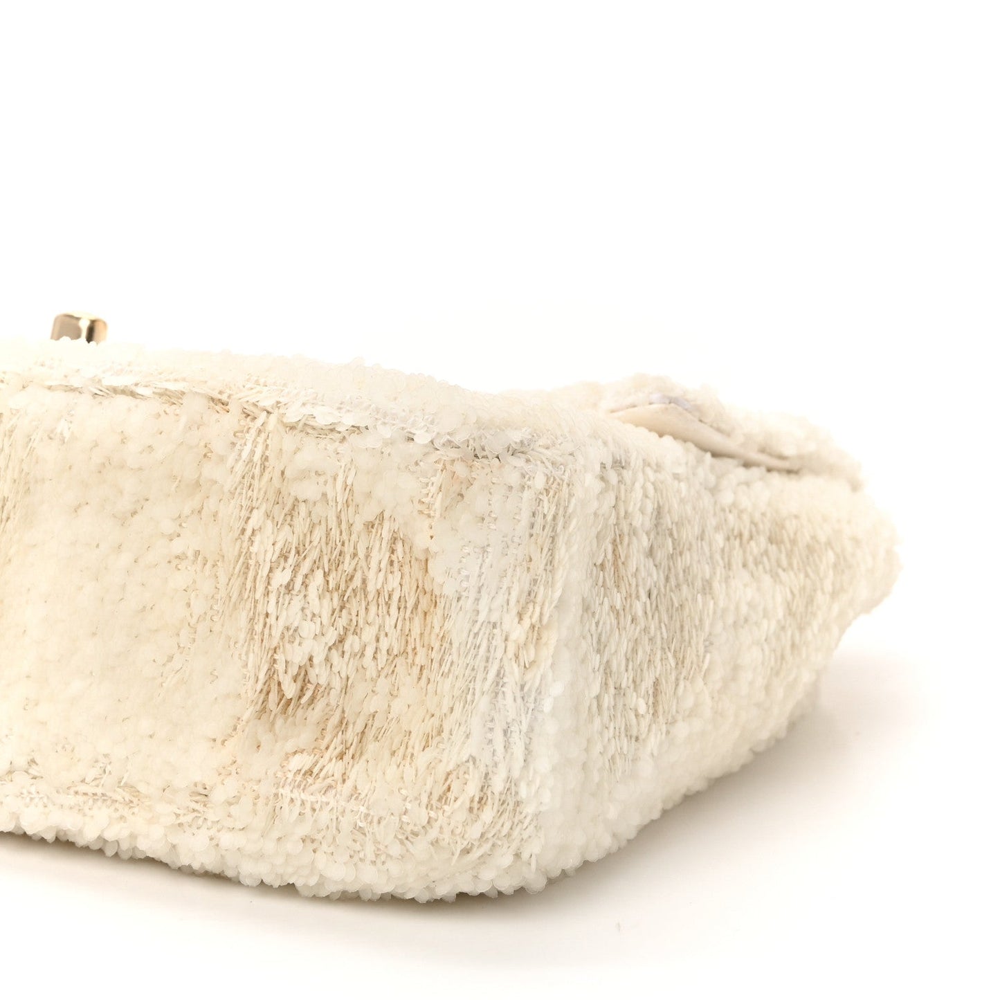 Sequin Small Single Flap White