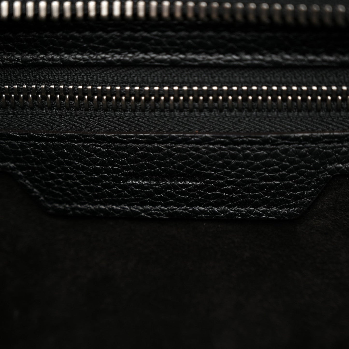 Drummed Calfskin Micro Luggage Black