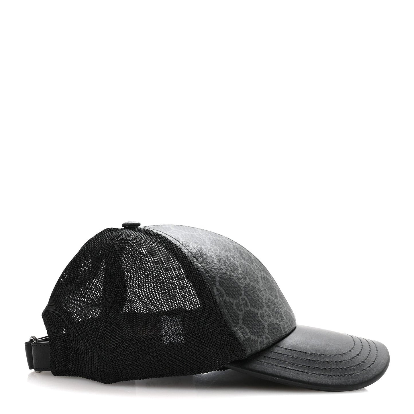GG Supreme Monogram Baseball Hat S Black