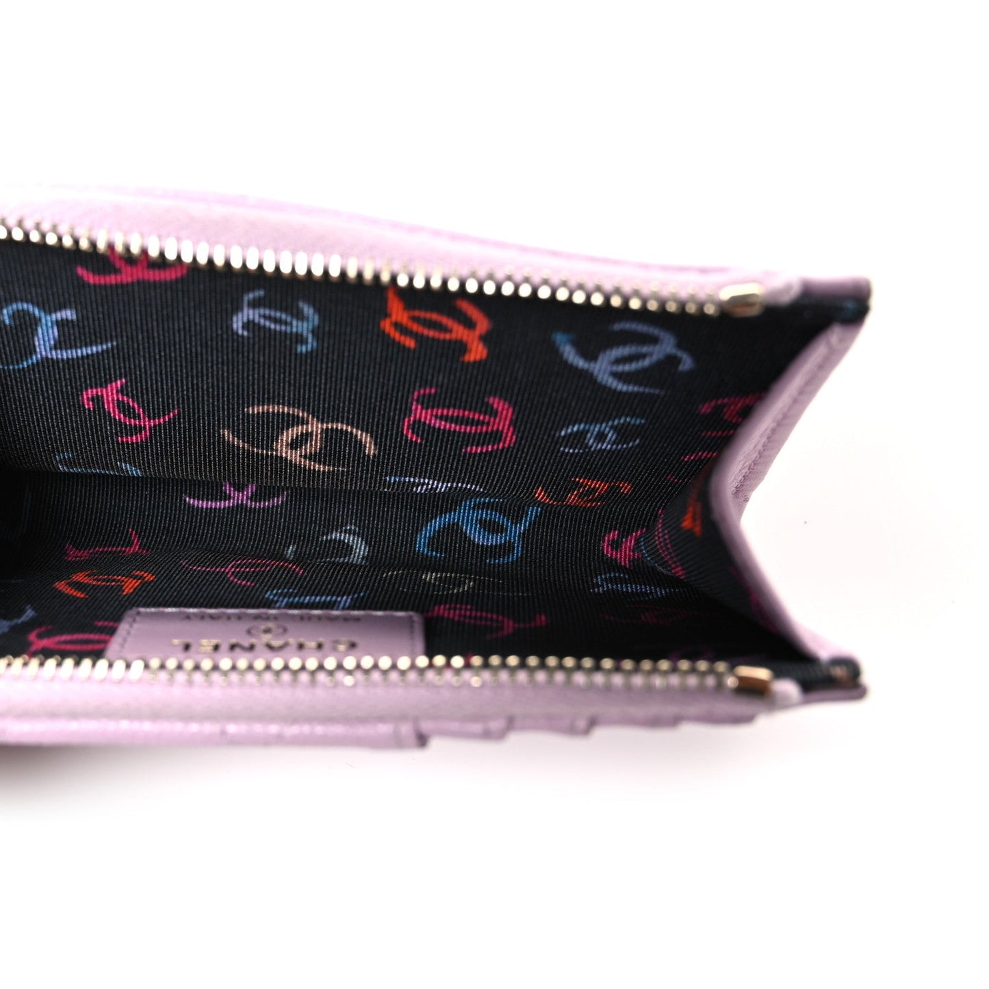 Caviar Quilted CC Zip Around Card Holder Light Pink Light Pink