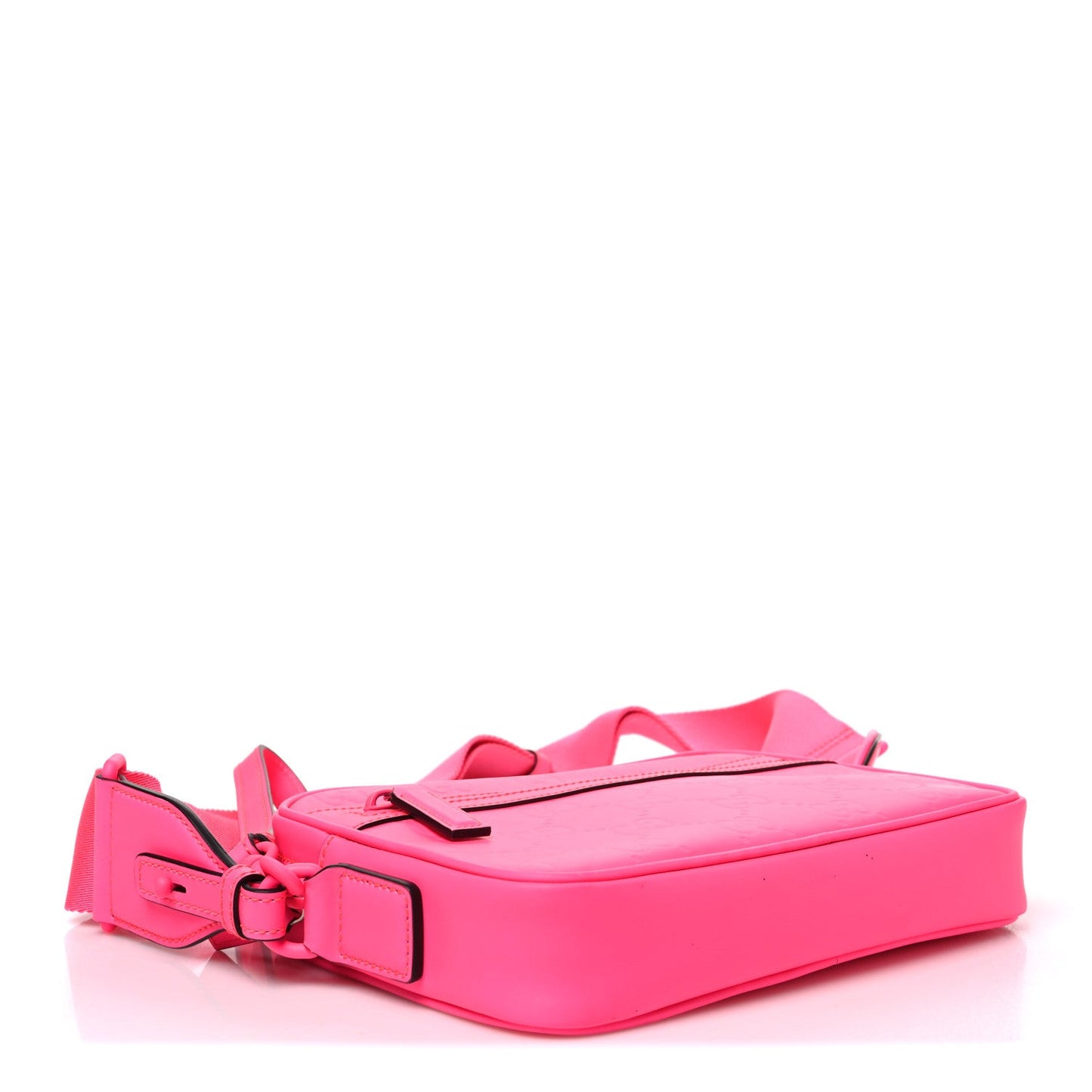 Rubber Effect Monogram GG Crossbody Bag Fluorescent Fuchsia