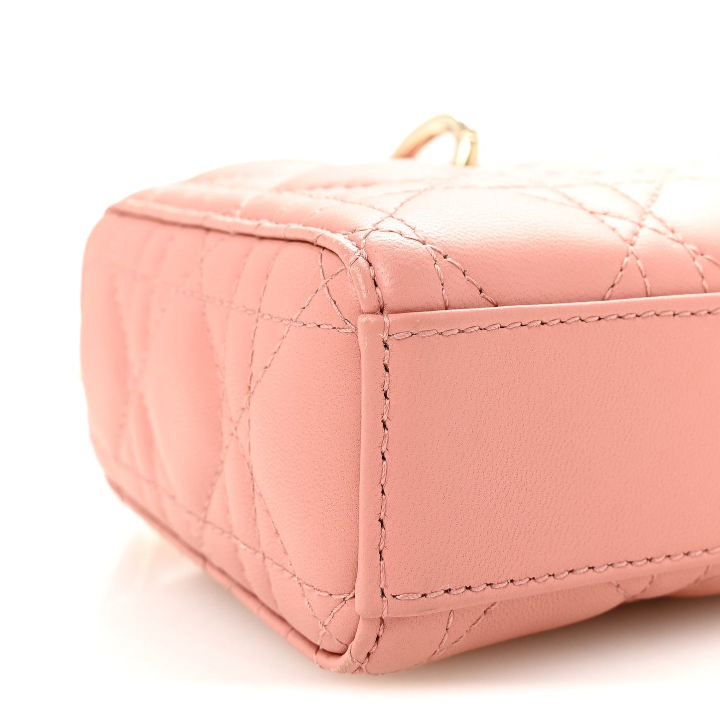 Lambskin Cannage Small Lady D-Joy Light Pink