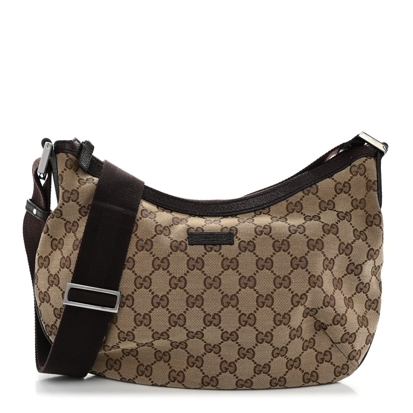 Monogram Medium Half Moon Hobo Dark Brown