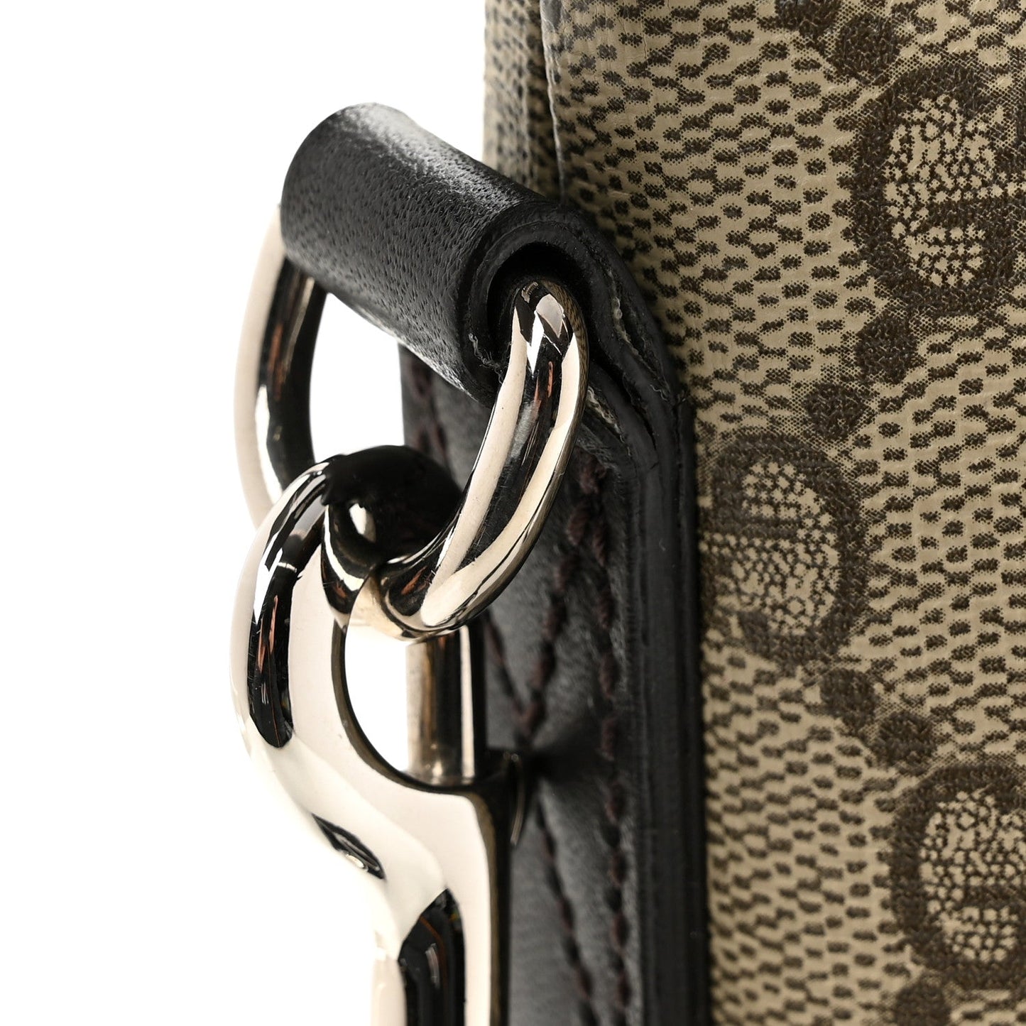 GG Supreme Monogram Medium Zippered Tote Dark Brown