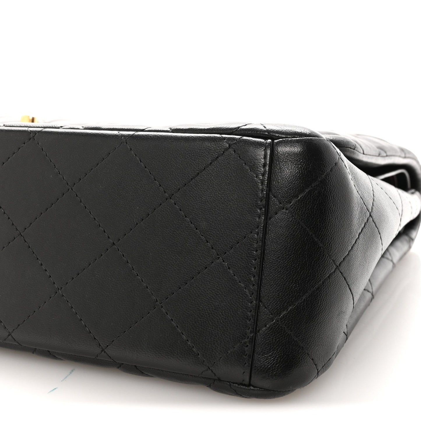 Lambskin Quilted Maxi Double Flap Black