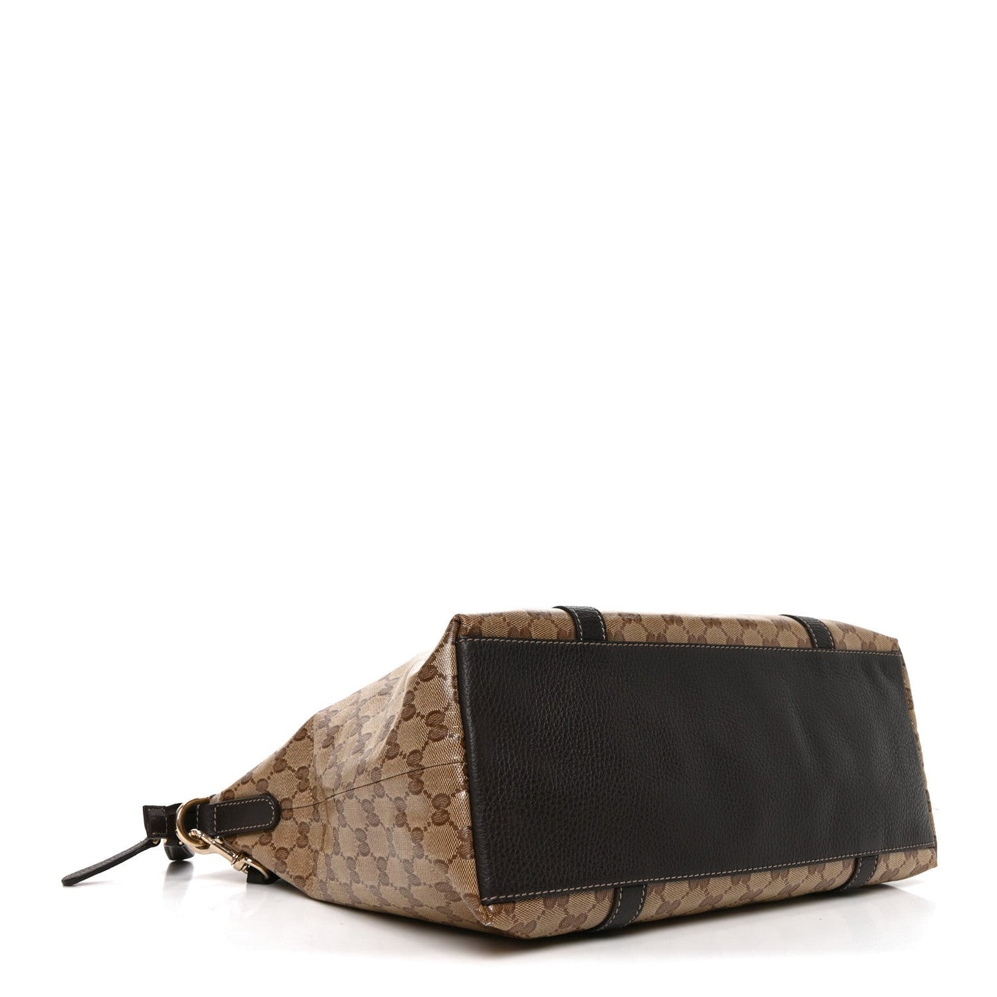 Crystal Monogram Large GG Charm Dome Satchel Dark Brown
