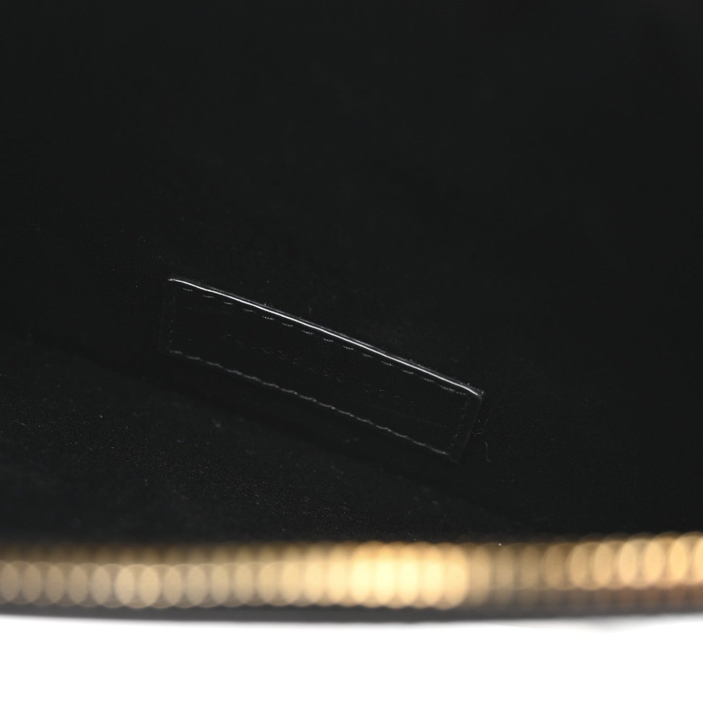 Cane Woven Calfskin Zipped Pouch Black