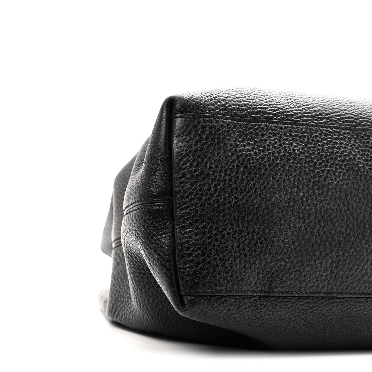 Pebbled Calfskin Medium Soho Chain Shoulder Bag Black