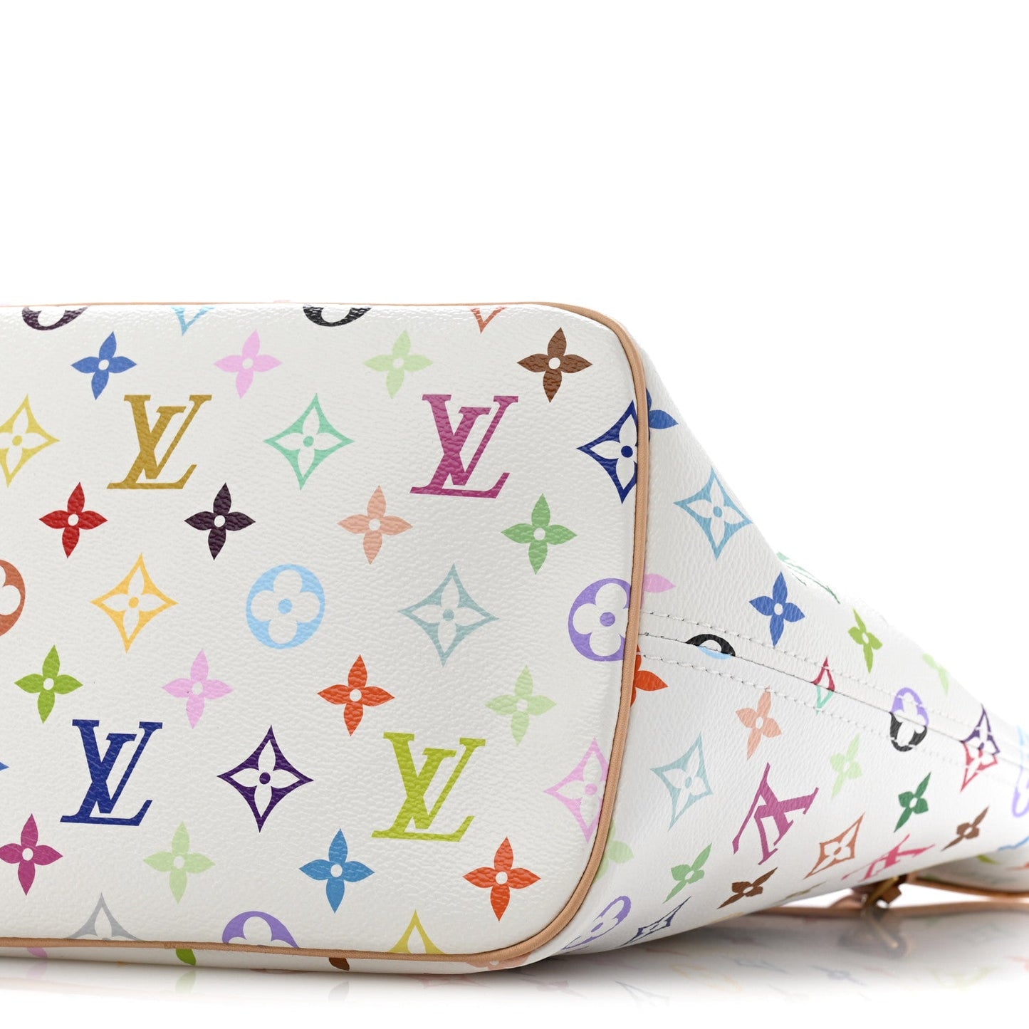 LV X TM Monogram Multicolor Neverfull MM White