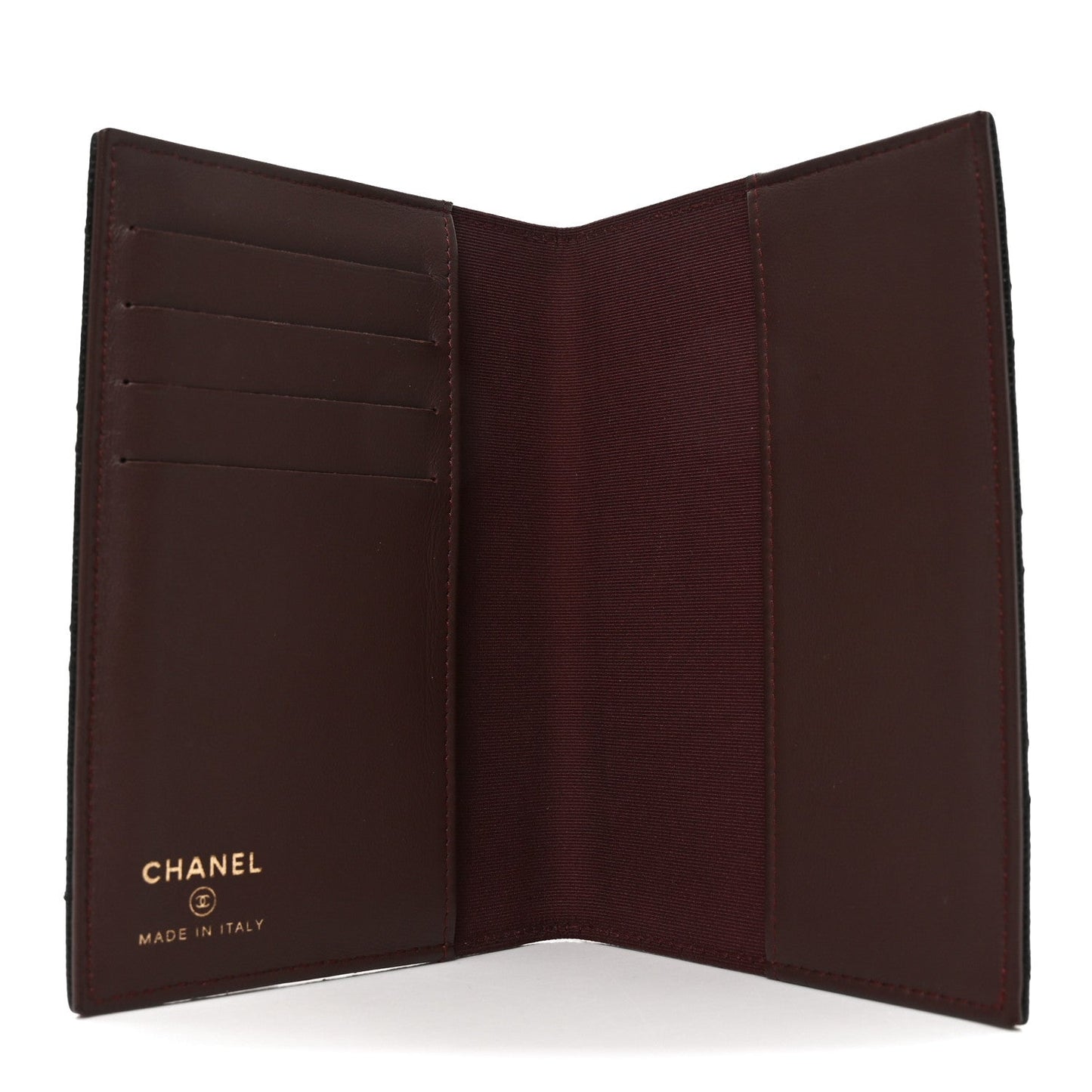 Caviar Quilted Passport Holder Black