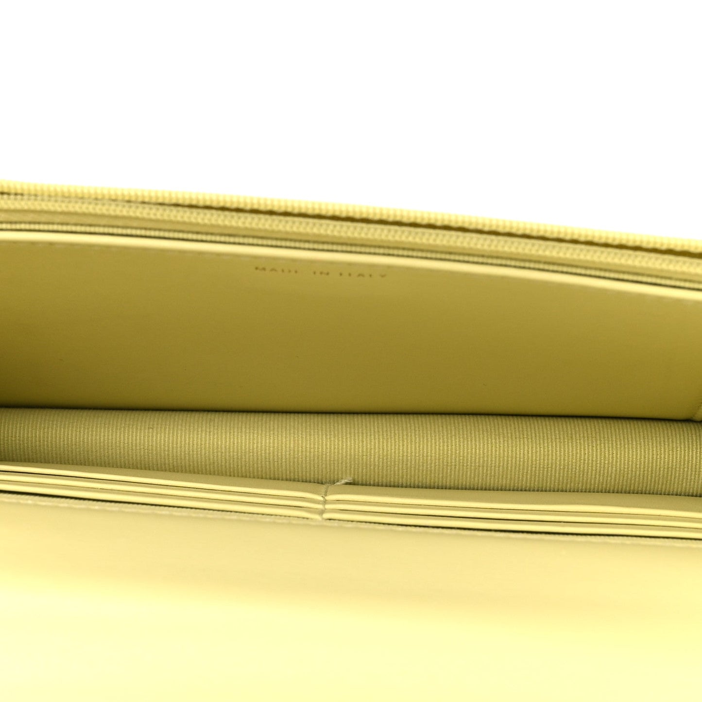 Calfskin Quilted Perfect Fit Wallet On Chain WOC Yellow