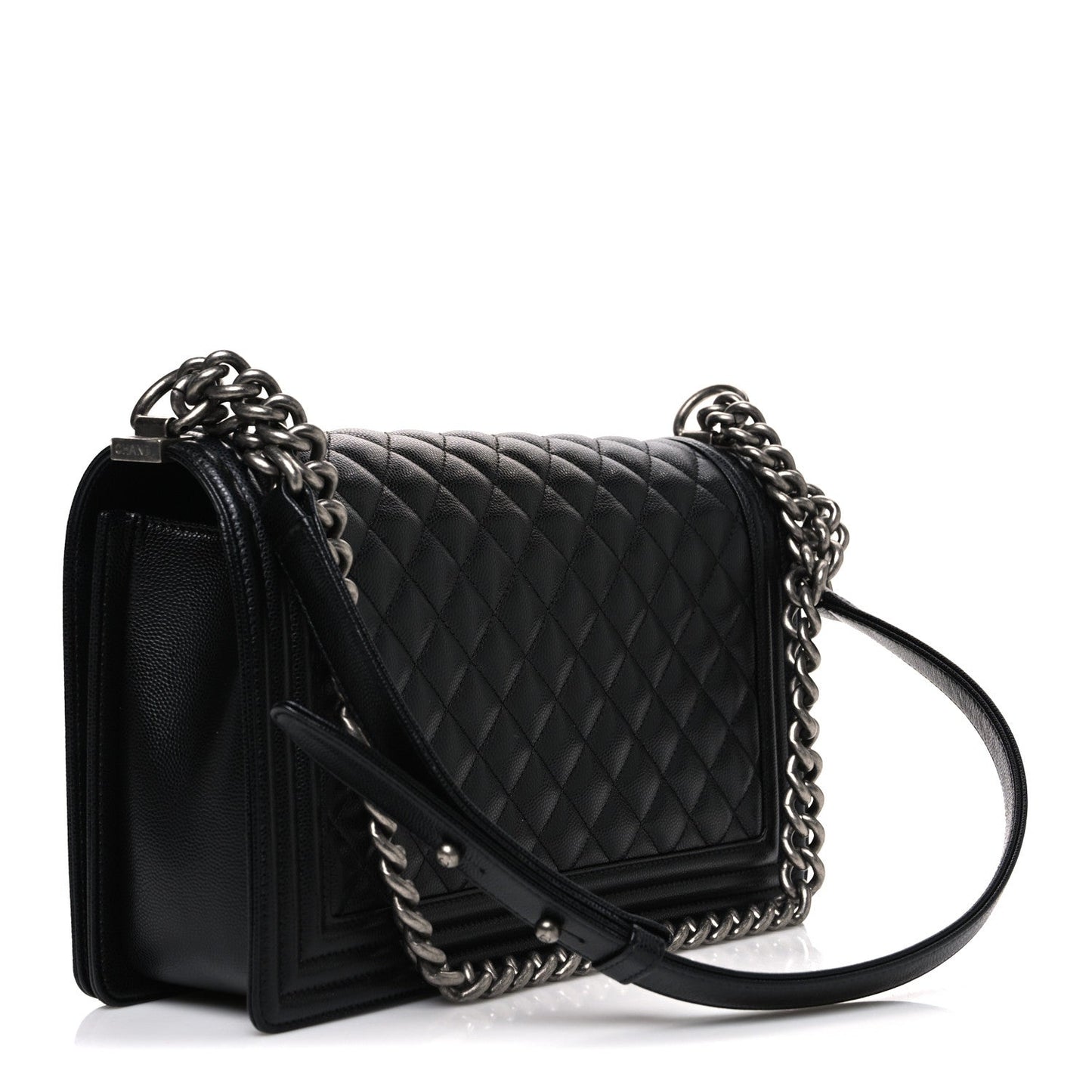 Caviar Quilted New Medium Boy Flap Black