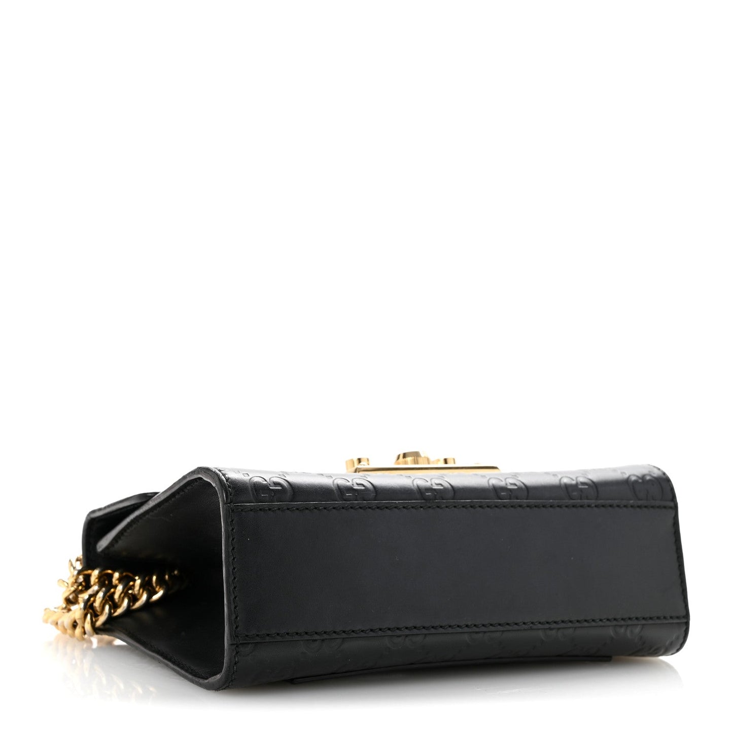 Guccissima Small Padlock Shoulder Bag Black