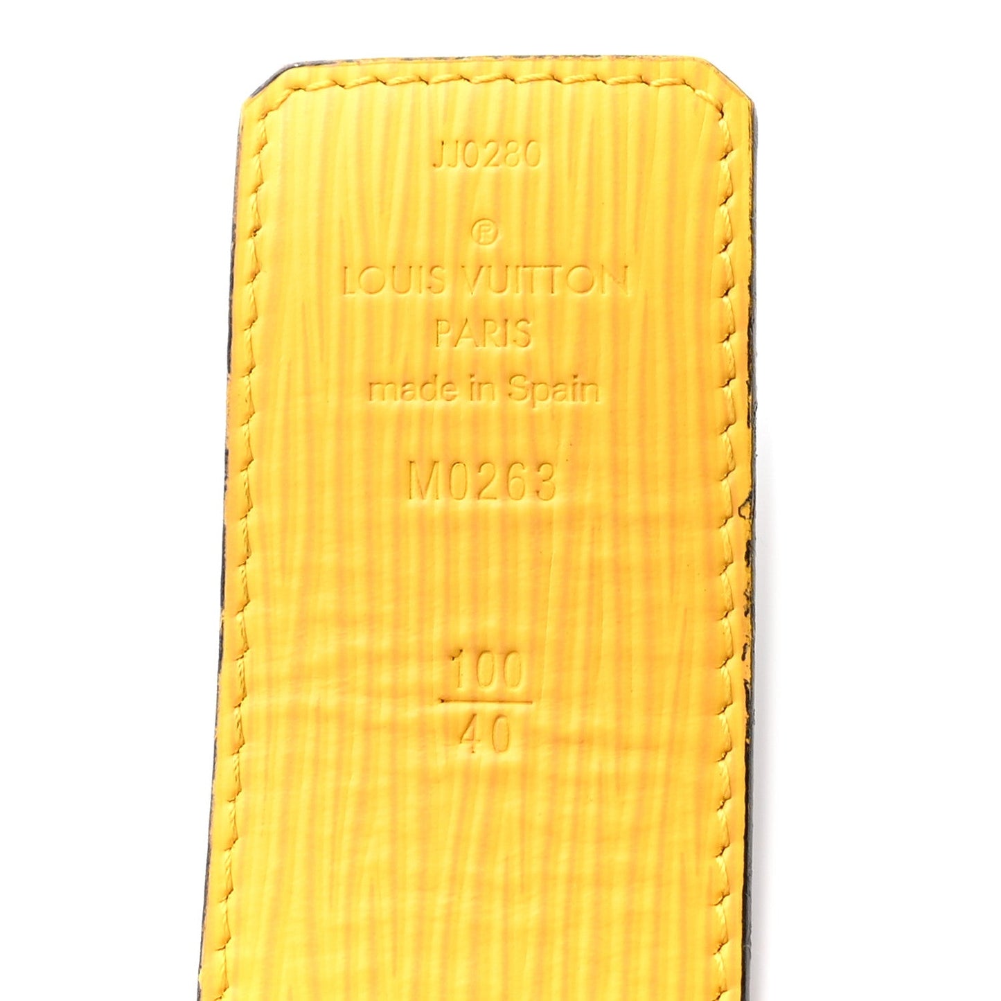 Monogram Eclipse Epi 40mm LV Initiales Reversible 100 40 Belt Yellow
