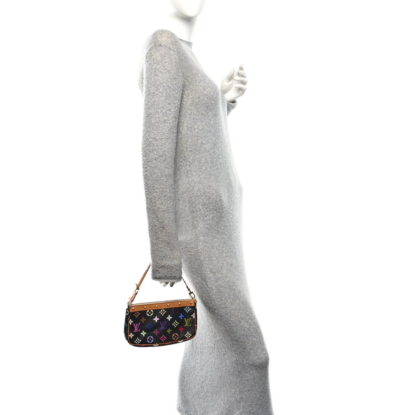 Monogram Multicolor Pochette Accessories Black