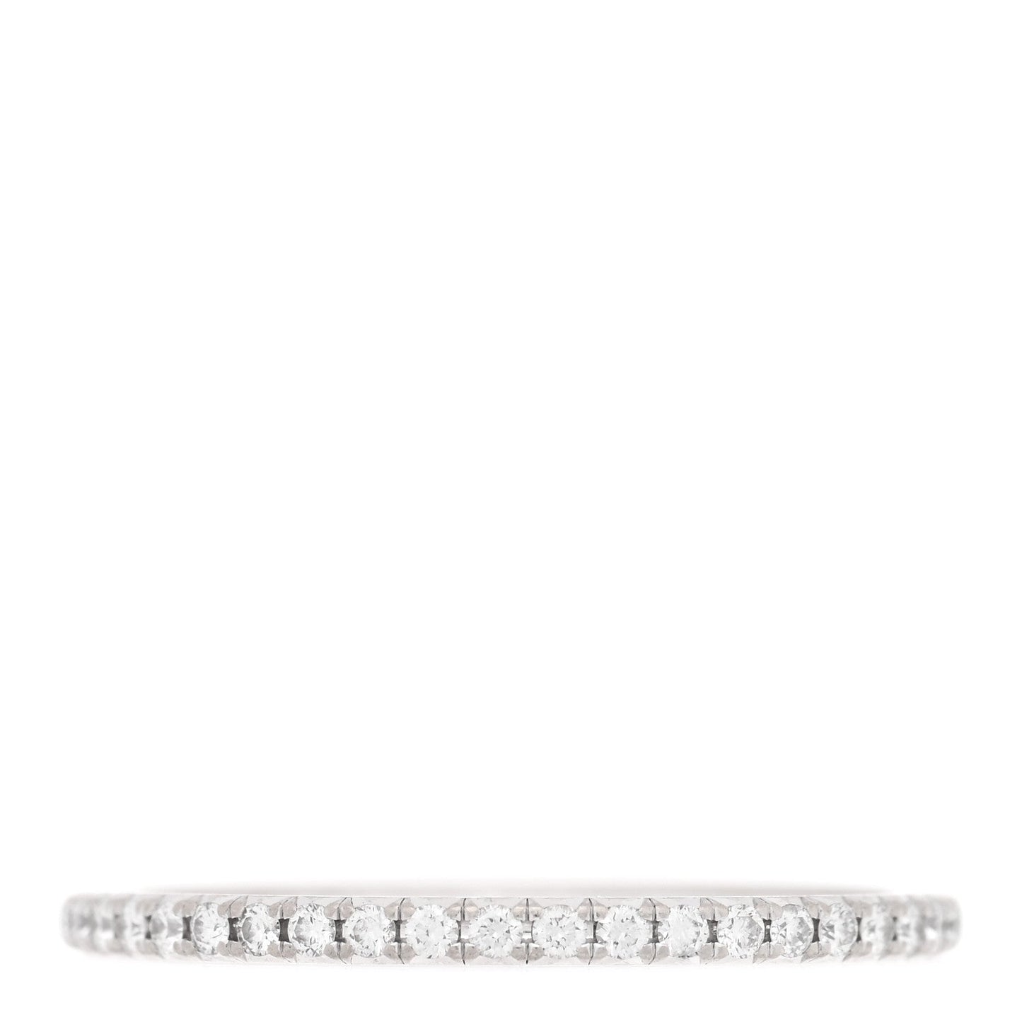 18K White Gold Diamond Metro Band Ring 56 7.5