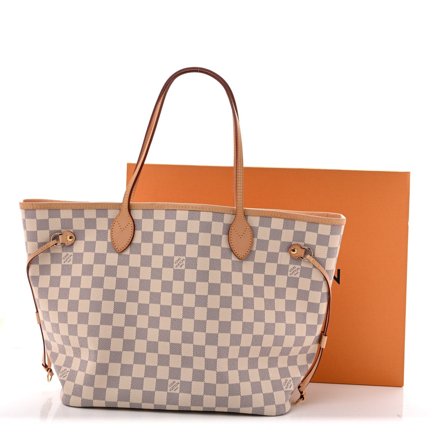 Damier Azur Neo Neverfull MM Rose Ballerine