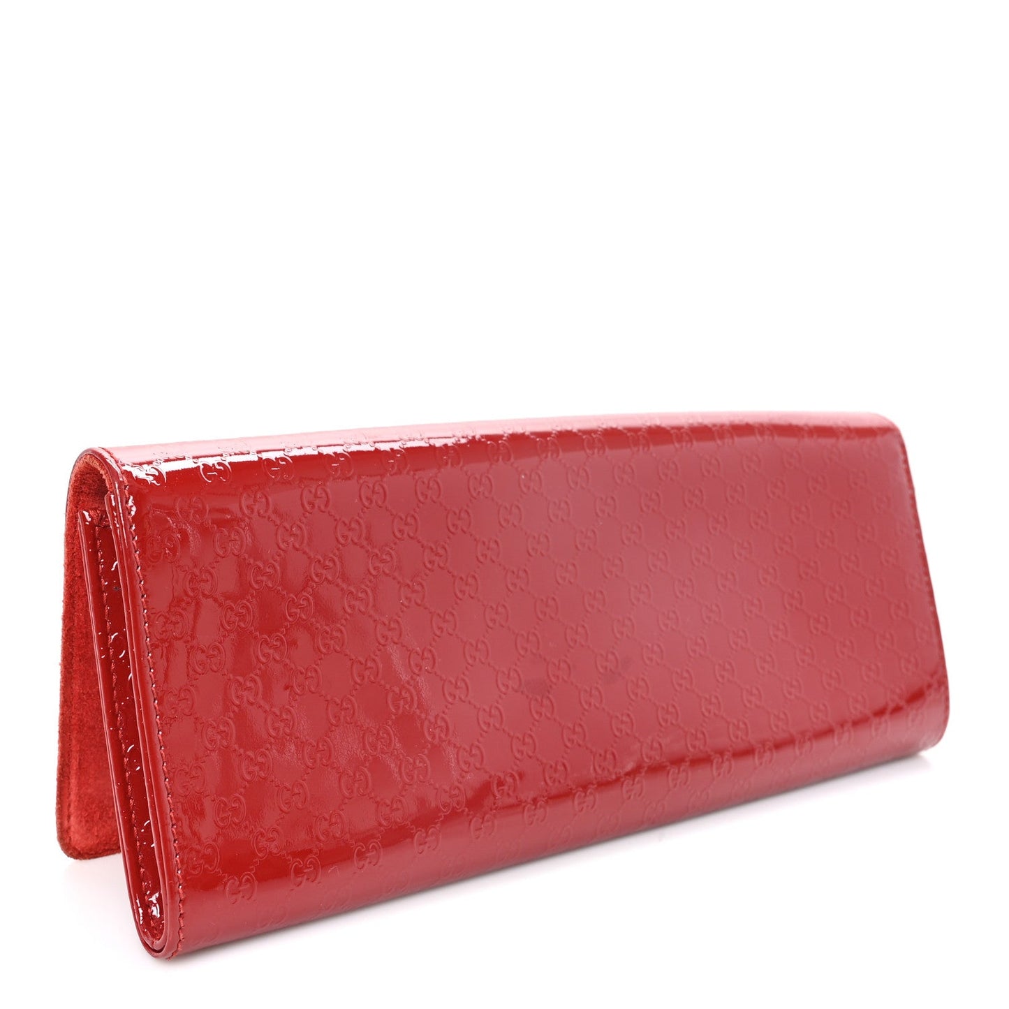 Patent Microguccissima Small Broadway Clutch Red