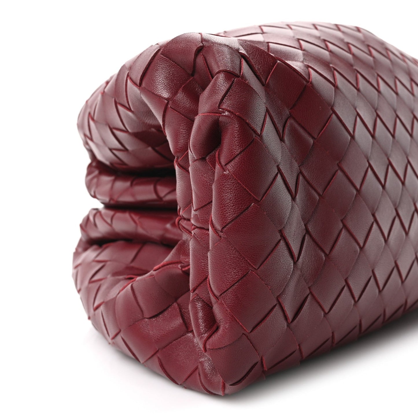 Nappa Maxi Intrecciato The Pouch Oversized Clutch Bordeaux